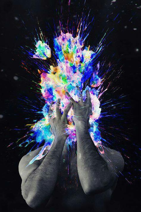 This is what my head feels like it is going to do during a migraine attack. Sometimes I think it would be less painful if it would go ahead and explode. Spiritual Things, Theme Tattoo, Psy Art, Have Inspiration, Trippy Art, Pics Art, Migraine, The Words, Amazing Art