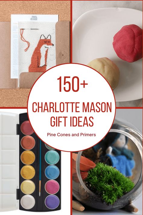 The Ultimate Charlotte Mason Gift Guide: 150+ Ideas - pine cones and primers Charlotte Mason Christmas Gifts, Kids Handicrafts Ideas, Handicrafts For Boys, Charlotte Mason Handicrafts, Homeschooling Space, Cottage School, Charlotte Mason Preschool, Chores For Kids By Age, Handicraft Ideas