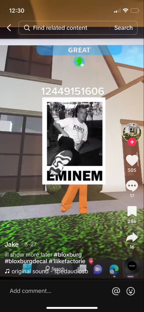 Bloxburg Picture Codes Eminem, Eminem Decals Bloxburg, Eminem Bloxburg Code, Painting Id Codes For Bloxburg, Bloxburg Gym Poster Codes, Bloxburg Code Painting, Bloxburg Painting Codes Music, Berry Avenue Codes Pictures Rappers, Bloxburg Drake Decals