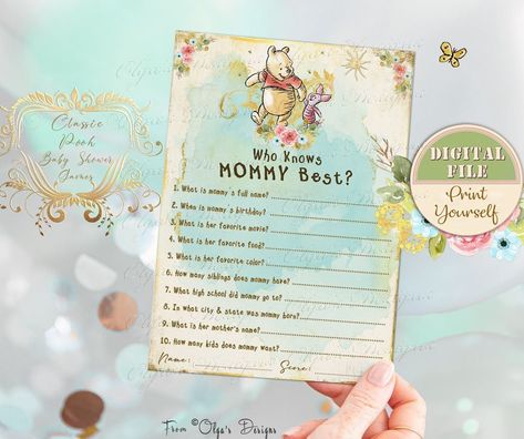 Disney Baby Shower Games, Winnie The Pooh Baby Shower Games, Winnie The Pooh Baby Shower Ideas Boy, Classic Winnie The Pooh Baby Shower Diy, Winnie The Pooh Baby Shower Ideas Decoration, Pink Winnie The Pooh Baby Shower Ideas, Diaper Party Games, Pooh Baby Shower Games, Diaper Party