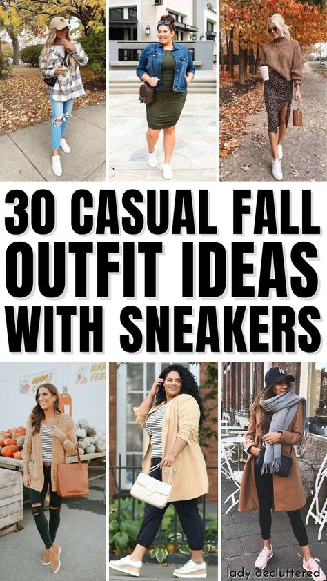 30 Casual Fall Outfit Ideas with Sneakers Tennis Shoes Outfit, Simple Fall Outfits, Stylish Fall Outfits, Fall Outfit Ideas, Fashion Fail, Trendy Winter, Fall Capsule Wardrobe, Trendy Fall Outfits, Style Mistakes