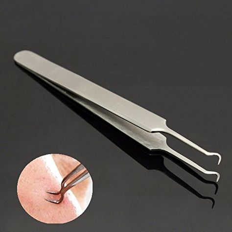 Stainless Steel Blackhead Acne Blemish Pimple Extractor Remover Needle Bend Curved -- To view further for this item, visit the image link. Pimple Remover Tool, Pimple Remover, Pimple Extractor, Pimples On Chin, Blackhead Remover Tool, Pimples Remedies, Remove Blackheads, How To Remove Pimples, White Head