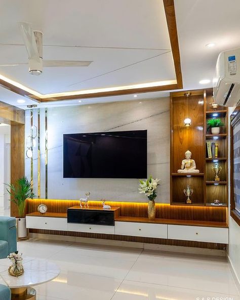 Latest Tv Unit Designs For Hall Wall, Modern Tv Unit Design Tv Walls, Hall Ideas Modern, Interior Design Tv Wall, Hall Wall Design, Hall Tv Unit Design Modern, टीवी यूनिट, Latest Tv Unit Designs, Tv Cabinet Wall Design