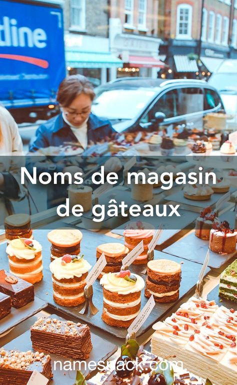 Trouvez un nom unique et attractif pour votre magasin de gâteaux. Boutique Patisserie, Patisserie Design, Tea Room, Macarons, Nom Nom, Donuts, Coffee Shop, Dessert, Boutique