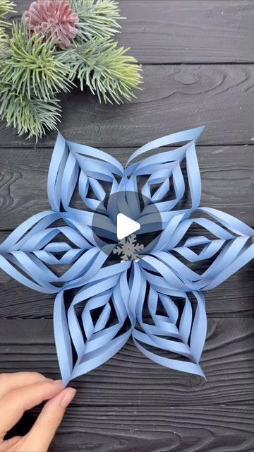 VIKI Studio Crafts on Instagram: "Easy Paper Snowflakes Paper Christmas decorations Tutorials #reels #foryou #tutorial #christmas #snowflakes #papercrafts" Cute Paper Snowflake Designs, Vintage Christmas Paper Crafts, How To Fold A Paper Snowflake, Snowflakes Cut Out, Snowflake From Paper, Hanging Paper Christmas Decorations, How To Make Paper Stars Easy, Snowflakes From Paper Bags, Easy Christmas Paper Decorations