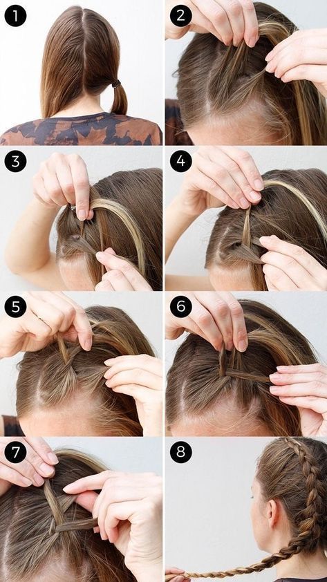 Boxer Braids Tutorial, Braids Step By Step, Braiding Your Own Hair, Boxer Braids, French Braid Hairstyles, Volleyball Hairstyles For Curly Hair, Girl Braids, Game Day Hair, Braid Tutorial