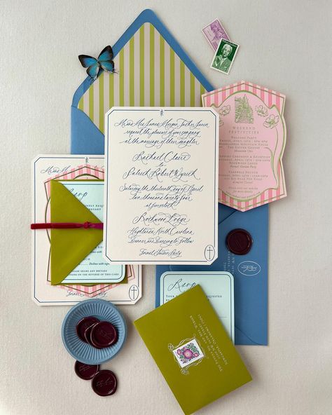 Pei Wedding, Wedding Bahamas, Strange Wedding, Stationary Ideas, Invite Suite, Colorful Wedding Invitations, Capri Style, Eye Spy, Stationary Design