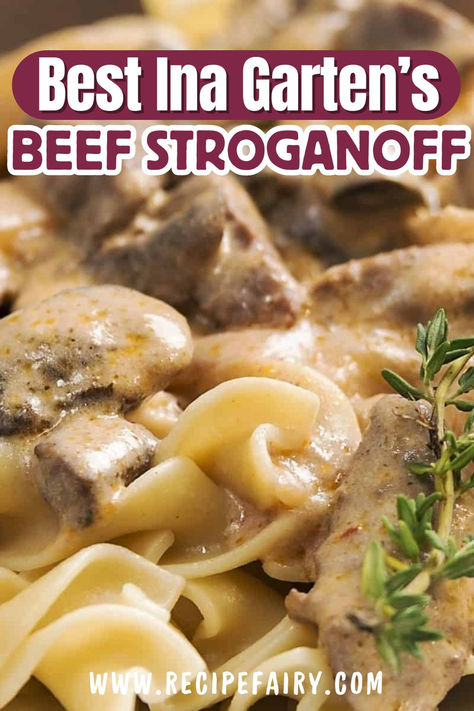 Indulge in the creamy comfort of Ina Garten’s Beef Stroganoff, where every bite is a journey into extraordinary flavors. A beloved staple in my kitchen, this recipe transforms the ordinary into something truly unforgettable. Join me in savoring the rich and heartwarming delight that's sure to impress at any table. Click now for the extraordinary experience! Taste Of Home Beef Stroganoff, Ina Gardner Recipes, German Beef Stroganoff Recipe, Betty Crocker Beef Stroganoff Recipe, Beef Stroganoff Ina Garten, Stove Top Stroganoff Recipe, Main Dishes For Dinner Beef, Country Recipes Southern, Authentic Beef Stroganoff