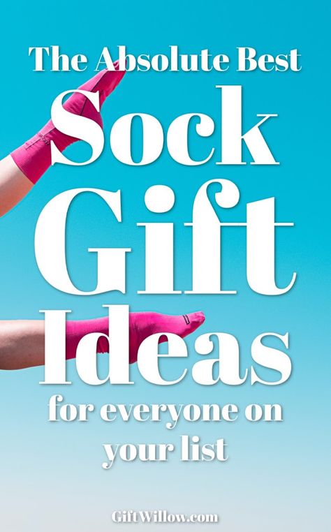 These sock gift ideas are the perfect unique gift for everyone on your list!  Socks are always a fun gift to get and they work for everyone! Sock Basket Gift, Sock Gift Ideas Christmas, Stuffed Socks Gift Exchange Ideas, Sock Sayings For Gifts, Socks Sayings For Gifts, Creative Ways To Give Socks As A Gift, Stuffed Socks Gift Exchange, Fuzzy Socks Christmas Gift Ideas, Socks Gift Wrapping Ideas