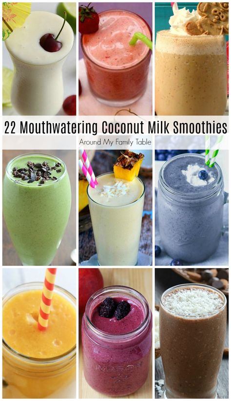 Coconut Milk Smoothie Recipes, Coconut Milk Drink, Coconut Milk Smoothie, Anti Inflamatory, Peanut Butter Banana Smoothie, Milk Smoothie, Coconut Milk Recipes, Coconut Smoothie, Good Smoothies