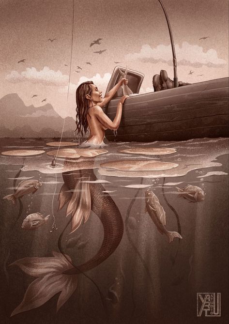 Shipwreck Mermaid, Realistic Mermaid, Mermaid Illustration, Mermaid Cove, Fantasy Mermaids, Mermaid Swimming, Water Nymphs, Mermaid Lover, Mermaids And Mermen