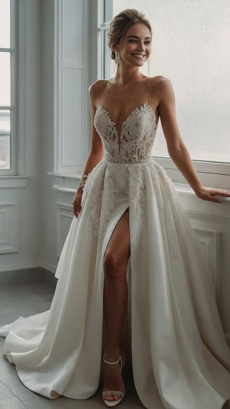 Explore 15 Simple Yet Elegant Wedding Dress Ideas for the Classy Bride** ** - TecArticles Detailed Wedding Veils, Romantic Off The Shoulder Wedding Dress Fairytale, Wedding Dress Attachable Skirt, Elegant Rustic Wedding Dress, Ella Enchanted Wedding Dress, Dreamy Wedding Dress Romantic Elegant, Fairy Core Wedding Dress, Elegant Timeless Wedding Dress, Wedding Dresses With Corset