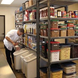 Store Room Organization, Commercial Kitchen Organization, Kitchen Store Room, Restaurant Kitchen Organization, Restaurant Pantry, Commerical Kitchen, Caterers Kitchen, Restaurant Organization, Restaurant Kitchen Equipment