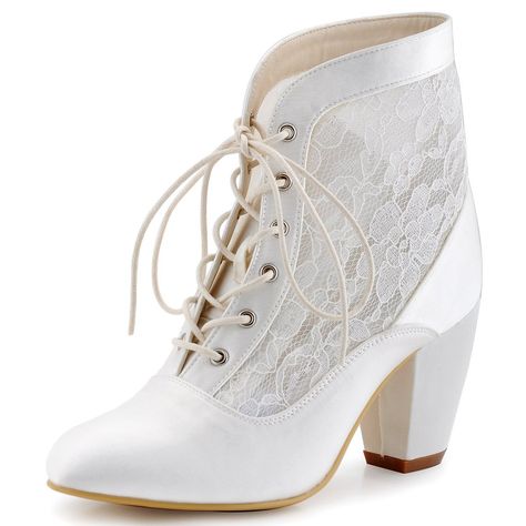 Lace Wedding Boots, Summer Wedding Shoes, Beautiful Wedding Shoes, Bridal Boots, Perfect Wedding Shoes, Rough Heels, Wedding Boots, Mesh Heels, Bridal Wedding Shoes