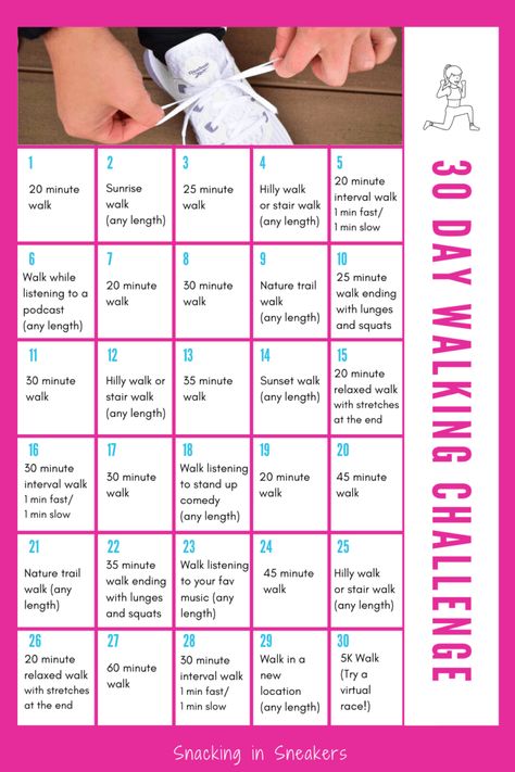 How fun is this 30 day walking challenge?! (ad) Walking is an ideal exercise for beginners and this fitness challenge makes it fun to stick with. #walking #KohlsFinds #IC #PlusSizeFitness #Reebok 30 Day Walking Challenge, Walking Challenge, Walking Plan, 30 Day Fitness, 30 Day Workout Challenge, Walking Exercise, Fitness Challenge, Lose 40 Pounds, 30 Day Challenge