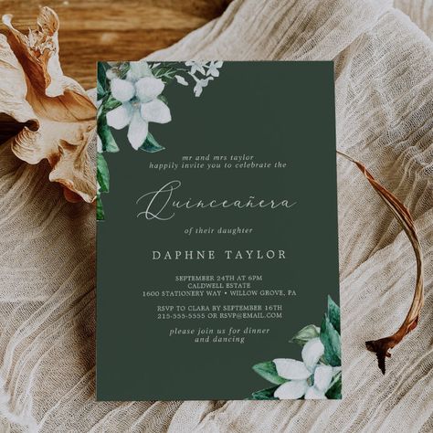 Rustic Quinceanera, Quinceañera Invitations, Invitations Quinceanera, Elegant Birthday Invitations, Summer Birthday Invitations, Quinceañera Invitation, Summer Invitation, Quince Invitations, Modern Birthday