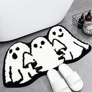 Halloween Mats, Halloween Bathroom Decor, Fall Bathroom Decor, Halloween Bath, Washable Bathroom Rugs, Halloween Bathroom, Skull Rug, Carpet Room, Cute Bath Mats