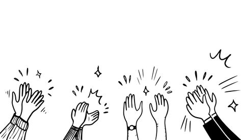 Clapping Hands Illustration, Doodle Hands Drawing, Hand Illustration Drawing, Hand Drawn Illustrations, Clapping Illustration, Clapping Hands Drawing, Clapping Drawing, Thumbs Up Doodle, Thumbs Up Aesthetic