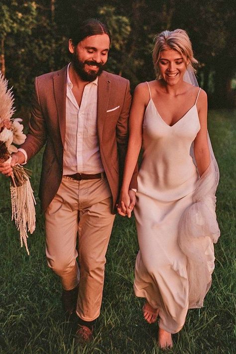 18 Stylish Groom Attire For Bohemian Wedding ❤  groom attire brown jacket casual rustic joeywillis⁠⠀ #weddingforward #wedding #bride Simple Beach Wedding Dress, Burgundy Prom Dress Long, Simple Wedding Dress Boho, Cheap Wedding Dress Boho, Cheap Lace Wedding Dresses, Casual Grooms, Simple Beach Wedding, Simple Wedding Dress Beach, Spaghetti Strap Wedding Dress