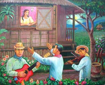 Tagalo: "harana"(n) :The act of wooing to someone by serenading him or her. Philippine Traditions, Pokemon Firered, Filipino Art, Philippine Art, Philippines Culture, Traditional Song, Filipino Culture, Love Culture, Philippines Travel