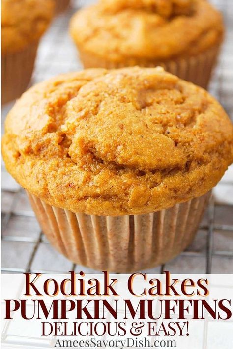 Pumpkin Chocolate Chip Kodiak Muffins, Pumpkin Muffin Cake Mix Recipe, Healthy High Protein Pumpkin Muffins, Protein Snacks Bariatric, Pumpkin Pancakes With Kodiak Cakes, Pumpkin Waffles With Kodiak Cakes, Healthy Pumpkin Protein Muffins, Pumpkin Kodiak Cakes Muffins, Pumpkin Pancake Muffins