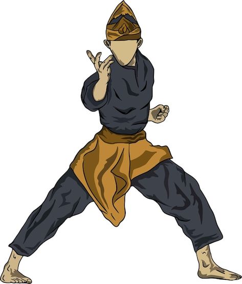 Silat Pose, Vector Silat, Pencak Silat Vector Art, Vector Pencak Silat, Silat Gayong, Silat Melayu, Vector Illustration Character, Pencak Silat, Motif Batik