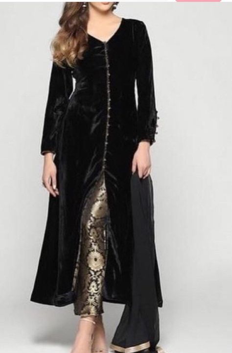 Excited to share this item from my #etsy shop: black velvet long kameez custom made dress punjabi suit fitted brocade pant indian womens party wear dresses custom made Kaftan shalwar Velvet Salwar, Velvet Pakistani Dress, Silk Kameez, Velvet Suit Design, Velvet Kurta, Velvet Design, Pakistani Dresses Online, Velvet Dress Designs, Silk Kurti