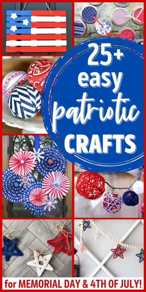 Patriotic Ornaments, Patriotic Crafts Diy, 4th Of July Crafts, Crafts 2024, Patriotic Diy, Patriotic Wreaths, Americana Crafts, Memorial Day Decorations, Flag Crafts