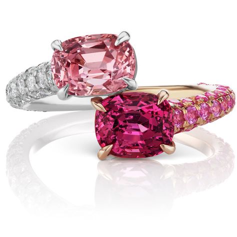 Spinel Jewelry, Funky Rings, Pink Jewels, Platinum Rose Gold, Pink Spinel, Purple Jewelry, Pink Bling, Pink Sparkle, Name Jewelry