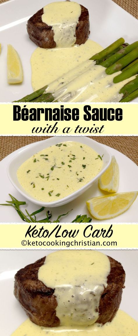 Béarnaise Sauce - Keto and Low Carb Béarnaise Sauce, Keto Condiments, Keto Dips, Sauce Béarnaise, Types Of Sauces, Keto Sauces, Bearnaise Sauce, Low Carb Sauces, Low Carb Appetizers