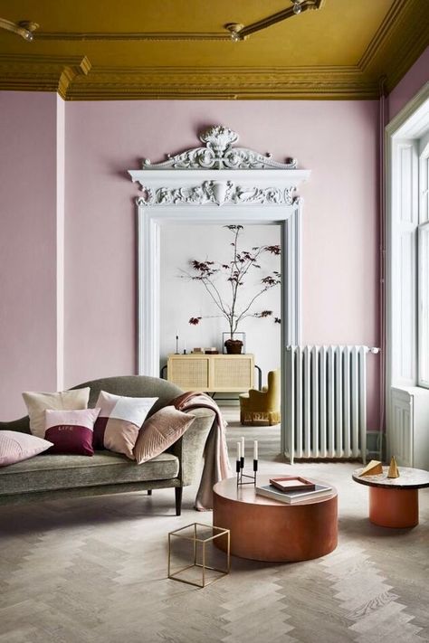 10 Modern Pink Rooms--A Color Love Story Swedish Interior Design, Swedish Interiors, Interior Design Blogs, Best Home Interior Design, Interior Design Per La Casa, Smart Tiles, Design Del Prodotto, Painted Ceiling, Styl Boho