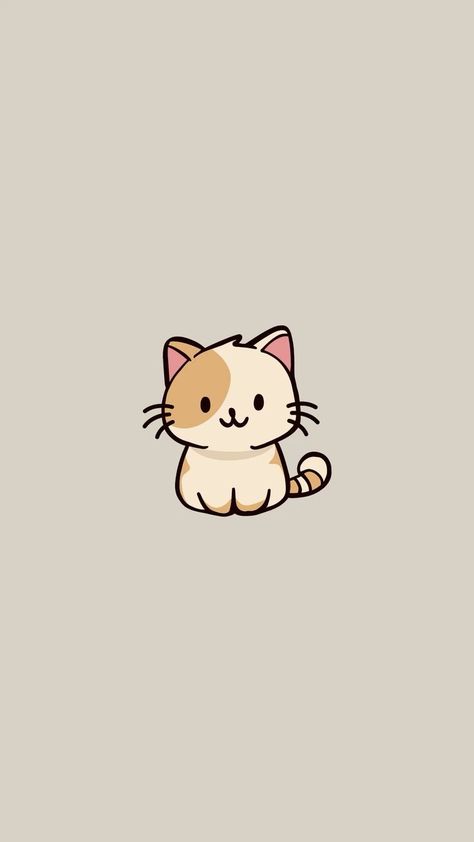 Cute Cat For Wallpaper, Cute Wallpapers Cat, Cute Cat Wallpaper Aesthetic, Cat Wallpaper Cartoon, Cat Cute Wallpaper, Wallpaper Iphone Cat, Wallpaper Aesthetic Cat, Cute Cats Wallpaper, Draw Wallpaper