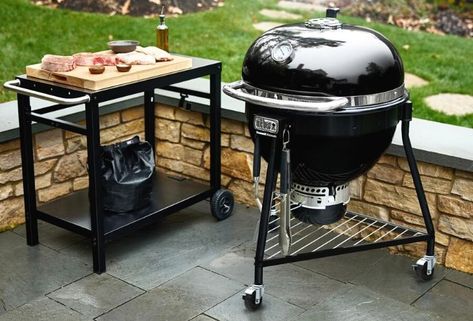 The Weber Summit E6 offers dual-walled insulation and efficient cooking design. How does this new entry from the famous BBQ brand compare to other Kamado-style grills? Bbq Brands, Weber Grills, Gourmet Bbq, Bbq Games, Pellet Grills Smokers, Cooking Design, Kettle Grills, Kamado Grill, Backyard Grilling