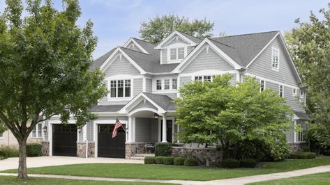 Benjamin Moore Copley Gray Exterior, Chelsea Grey Exterior House, Gray Huskie Exterior Paint, Chelsea Grey Benjamin Moore Exterior, Sw Earl Gray Exterior, Dover Gray Exterior, Benjamin Moore Coventry Gray Exterior, Bm Coventry Gray Exterior, Light Gray Roof Exterior Paint Colors