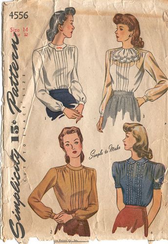 1940s Blouse, Tunic Sewing Patterns, Blouse Sewing, Sewing Blouses, Evening Blouses, Vintage Dress Patterns, Paper Sewing Patterns, Blouse Pattern Sewing, Top Sewing Pattern