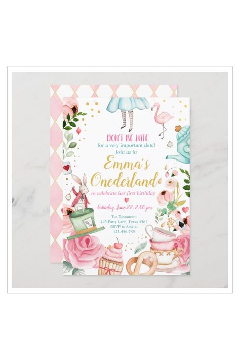 Alice in Onederland 1st Birthday Invitation Girls - tap/click to get yours right now! #ad #birthday #party, #girl #birthday, Nutcracker Land Of Sweets, Nutcracker Birthday, Land Of Sweets, Fairy Invitations, Winter Wonderland Birthday, Fairy Birthday Party, 2nd Birthday Invitations, Sugar Plum Fairy, Winter Wonderland Party