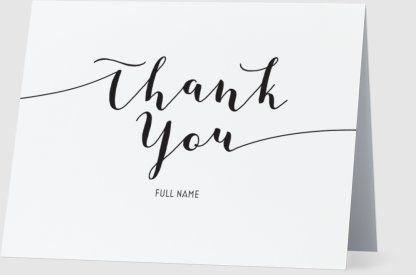 Vistaprint Thank You Card