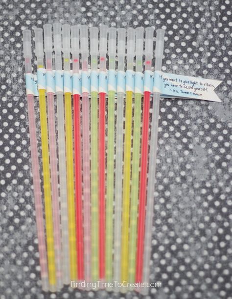 Girls Camp Pillow Treats - Glow Sticks with Quote Girls Camp Pillow Treats, Camp Pillow Treats, Pillow Treats, Lds Girls Camp, Girls Camp Crafts, Girl Scout Camping, Camping Parties, Secret Sisters, Church Camp