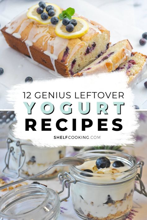 If you've got more yogurt than you know what to do with, we've got your back. Today we're dishing out a dozen delicious recipes using yogurt, plus some genius storage hacks that will help you cut the waste! Fat Free Yogurt Recipes, Recipes Using Yogurt, Recipe Using Plain Yogurt, Plain Yogurt Recipes, Yogurt Recipes Breakfast, Greek Yogurt Recipes Dessert, Greek Yogurt Recipes Healthy, Vanilla Yogurt Recipes, Greek Yogurt Snacks