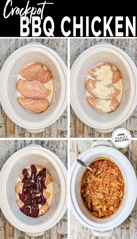 Pulled Chicken Crock Pot Recipes, Crock Pot Bbq Chicken, Crockpot Bbq Chicken, Crock Pot Bbq, Shredded Chicken Crockpot, Easy Bbq Chicken, Chicken Breast Crockpot Recipes, Shredded Bbq Chicken, Bbq Chicken Breast