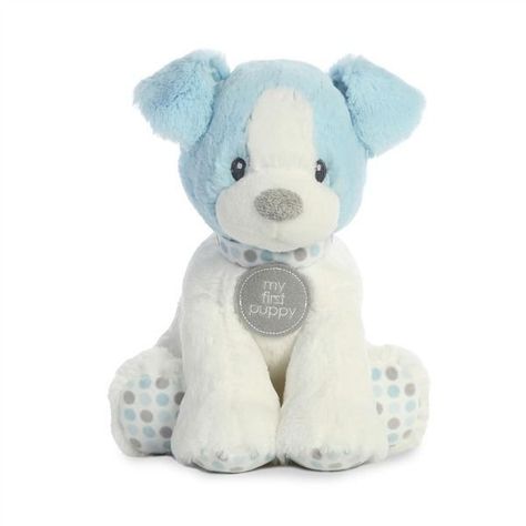 First Puppy, Blue Stuffed Animals, Boppy Pillow, Pet Spaces, Puppy Play, Small Baby, Cute Stuffed Animals, Baby Safe, Cute Plush