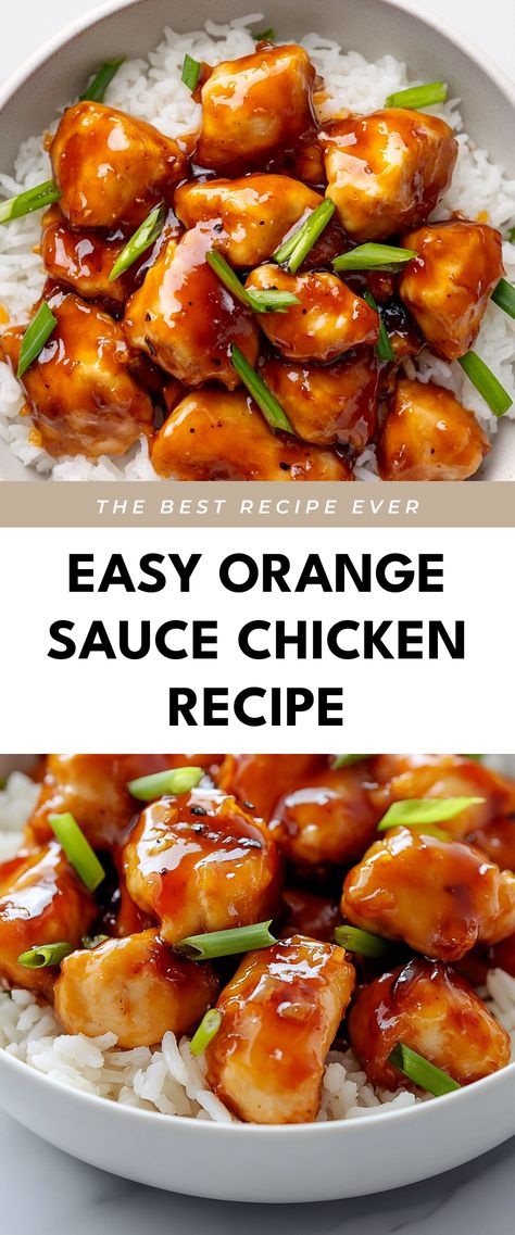 Image for Easy Orange Sauce Chicken Recipe Simple Orange Chicken Recipe, Easy Orange Sauce, Orange Peel Chicken Recipe, Orange Juice Chicken Recipe, Gluten Free Orange Chicken Recipe, Orange Chicken Marinade, Easy Chinese Chicken Recipes, Chicken Tender Recipes Baked, Gluten Free Orange Chicken