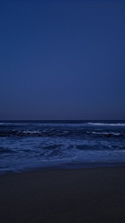 Water, Wallpapers, At Night, The Beach, Dark Blue, Moon, Blue