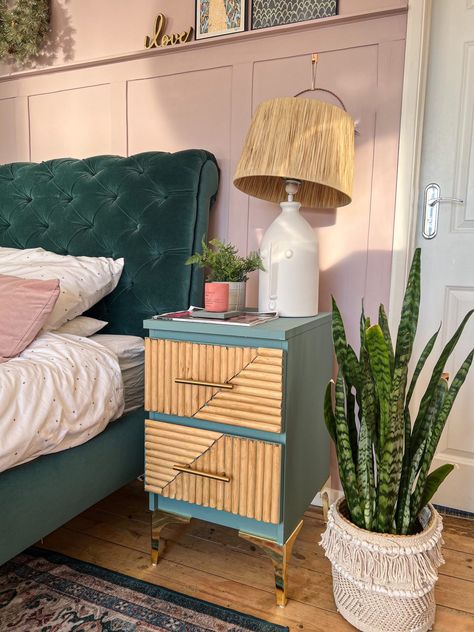 IKEA Hack: How to Upcycle a Bedside Table - Melanie Jade Design Upcycling Bedside Tables, Ikea Malm Bedside Table Hack, Bedside Table Upcycle Ideas, Upcycle Ikea Furniture, Malm Bedside Table Hack, Ikea Malm Bedside Table, Ikea Bedside Table Hack, Malm Upcycle, Bedside Table Ideas Diy