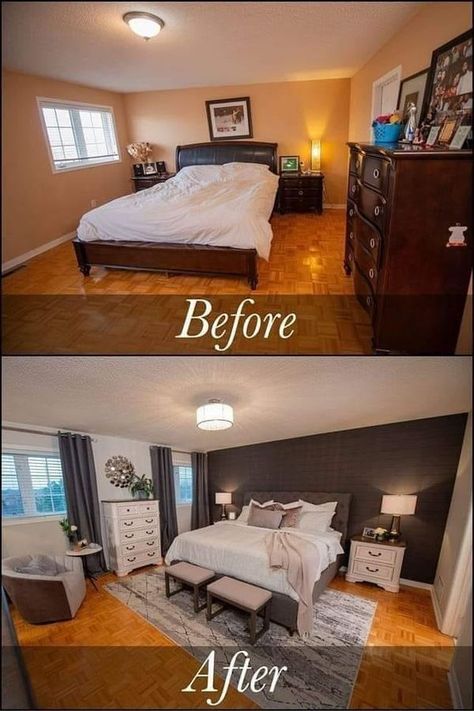 DIY garden and home decoration, exterior and interior design ideas | Before and After | Facebook Teenage Room Decor, Bedroom Renovation, Couple Bedroom, Small Room Bedroom, Remodel Bedroom, Master Bedrooms Decor, After Photos, Home Decor Bedroom, Bedroom Makeover