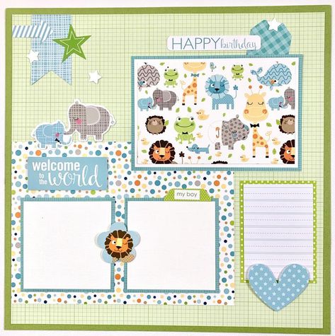 Baby Boy Scrapbook Page Kit or Premade 6 Pages Pre-Cut with | Etsy Scrapbook Sample, Baby Boy Scrapbook Layouts, Baby Boy Book, Scrapbook Punches, Scrapbook Themes, Scrapbooking Layouts Travel, Boy Scrapbook Layouts, Scrapbook Design Layout, Baby Scrapbook Pages