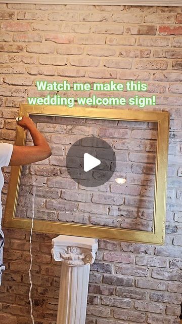 Shante Johnson on Instagram: "When your friend shows up with a frame and says make it a welcome sign for me 😳😳🤣!!!   Me: OK! I'll do what I can !!! And BOOM 💥 THERE WE HAVE IT😝😝  I love  it  when they challenge me!!😊  #welcomesign #thebraxtonaffair  #nolacreationstation #viral #explore #smallbusinessowner #shopsmall #reels #diy #weddingdecor" Diy Glass Sign, Picture Frame Welcome Sign, Diy Wedding Welcome Sign Canvas, Marquee Decoration Party, Diy Welcome To Our Wedding Sign, Engagement Signs Ideas Diy, Welcome Sign Ideas Wedding, Diy Welcome Wedding Sign Entrance, Wedding Welcome Sign Frame