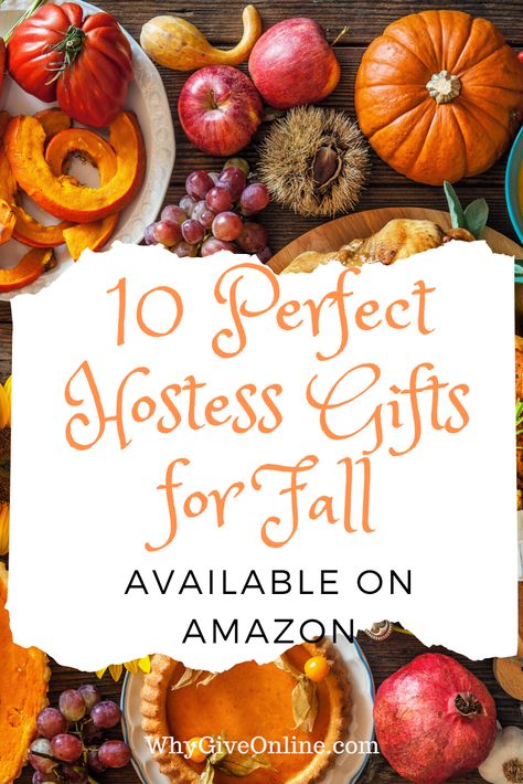 10 Perfect Hostess Gifts for Fall! Most of these are on Amazon! #Affiliate #HostessGifts #Fall #Autumn #Thanksgiving #ThanksgivingGifts #giftguide  #giftideas Fall Hostess Gift Ideas Diy, Thanksgiving Host Gift Ideas, Thanksgiving Hostess Gift Ideas Diy, Hostess Gift Ideas Thanksgiving, Thanksgiving Hostess Gift Basket, Fall Hostess Gift Ideas, Thanksgiving Gifts For Friends, Fall Gifts For Friends, Thanksgiving Hostess Gift Ideas