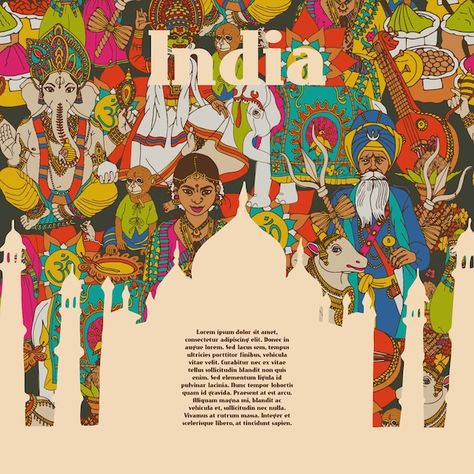 Incredible India Posters, India Poster, India Painting, Indian Illustration, Tourism Poster, India Culture, Temple Architecture, India Food, Poster Drawing