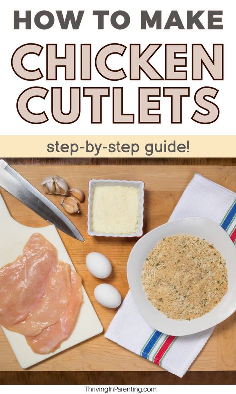 Learn how to make chicken cutlets at home - easy step-by-step guide. Stop buying your chicken cutlets and save money on your own homemade chicken cutlets. Baked Chicken Cutlets, Cutlet Recipes, Chicken Cutlet Recipes, Gluten Free Chicken Recipes, Dinner Party Dishes, Making Chicken, Quick Delicious Meals, Chicken Cutlet, Amazing Chicken